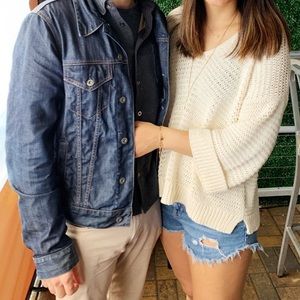 Madewell Open Knit 3/4 Sleeve Sweater M